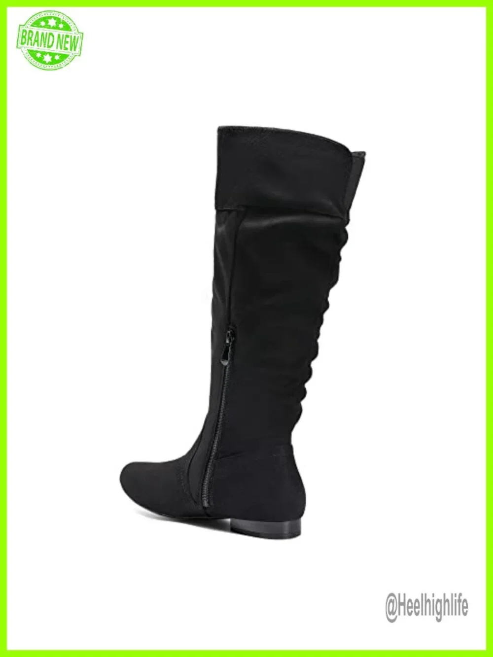 Wide Calf Knee High Pull On Boots with Faux Fur Lining